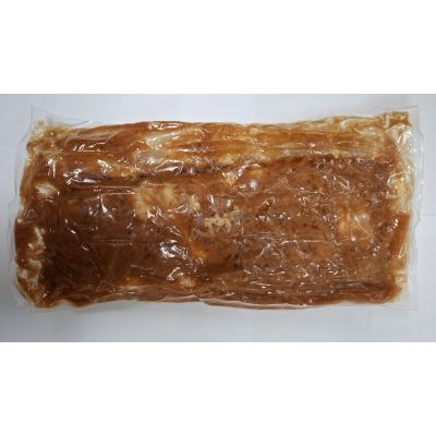 Slow cooked meaty pork ribs in vacuum. (sous vide ~2.3 kg), NOO, kg